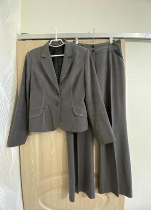 Костюм тройка пиджак брюки юбка1 фото