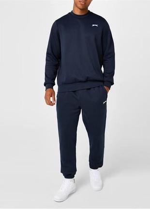 Спортивні штани джогери slazenger на флісі великий розмір 72-74 теплі оригінал cuffed fleece jogging pants men2 фото