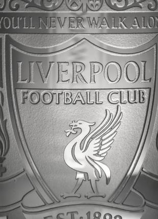 Бокал для пива з гравіюванням логотипу футбольного клубу ліверпуль fc liverpool на дві сторони 670 мл4 фото