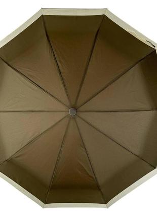 Складной зонт полуавтомат с полоской по краю от bellissimo, антиветер, цвет хаки 019308-52 фото