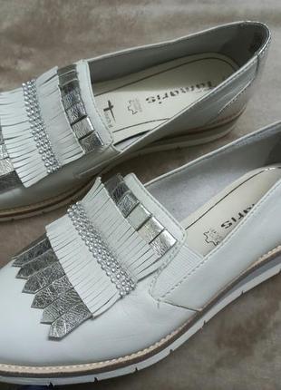 Туфли-лоферы фирменные кожа  жен.39р. tamaris clarks  германии