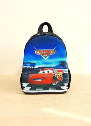 Дошкольный детский рюкзак молния маквин машинка тачки
