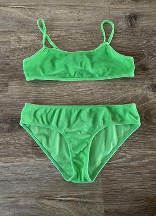 Шикарный, купальник, ярко зеленого цвета, очень няшный, от дорогого бренда: tezenis 🫶2 фото