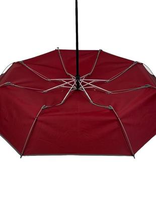Женский складной зонт автомат зонт со светоотражающей полоской от bellissimo, красный м0626-39 фото
