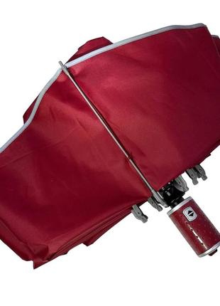Женский складной зонт автомат зонт со светоотражающей полоской от bellissimo, красный м0626-36 фото