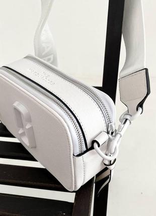 Жіноча сумка marc jacobs total white logo10 фото