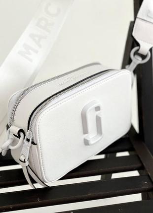 Жіноча сумка marc jacobs total white logo9 фото