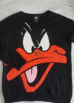 Свитер джемпер пуловер свободного кроя bershka bershka&amp;looney tunes6 фото