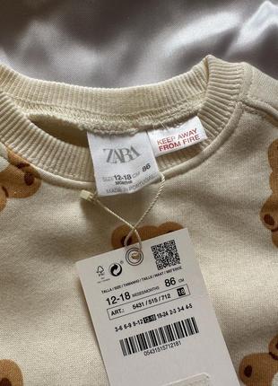 Zara свитшот толстовка кофта свитер с мишками3 фото