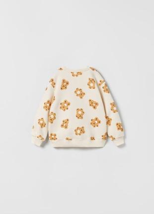 Zara свитшот толстовка кофта свитер с мишками7 фото