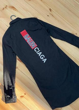 Balenciaga сукня сорочка чорна. плаття рубашка чорне. розмір м, s, xs