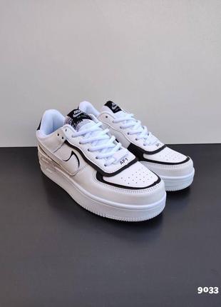 Кроссовки nike air force 1 shadow white&amp;black2 фото