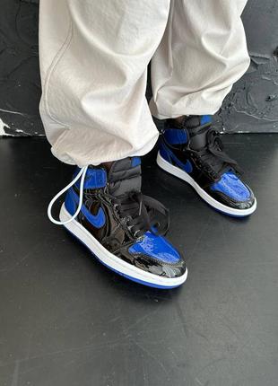 Кросівки nike air jordan retro 1  « patent royal blue »5 фото