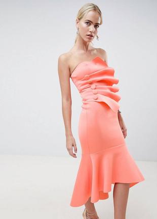 Стильна сукня міді з неопрену4 фото