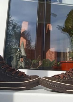 Конверсы коричневые кожанные,converse all star brown
