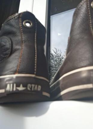 Конверсы коричневые кожанные,converse all star brown