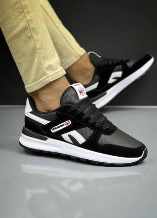 Демисезонное чёрное кроссовки reebok classic черные мужские кроссовки reebok classic