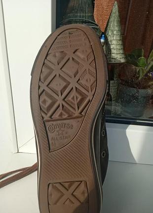 Конверсы коричневые кожанные,converse all star brown