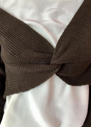 Кофта, накидка, укорочённый свитер prettylittlething, размер 50, 52, 543 фото