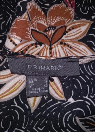 Женская блуза с цветами черная primark3 фото