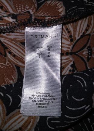 Женская блуза с цветами черная primark4 фото