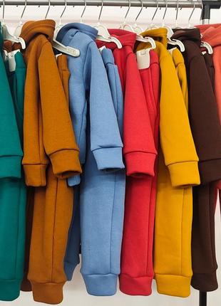 Теплий спортивний набір для хлопця тринитка на флісі зріст 86см-146см