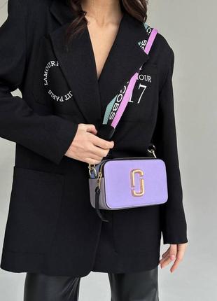 Женская сумка marc jacobs new purple logo7 фото