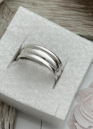 Кольцо обручальное серебряное родированное широкое4 фото