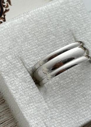 Кольцо обручальное серебряное родированное широкое9 фото