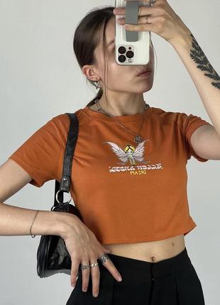 Оранжевый топ футболка с феей