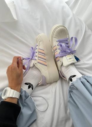 👟 кросівки       adidas superstar bonega “purple macaroon”  / наложка bs👟3 фото