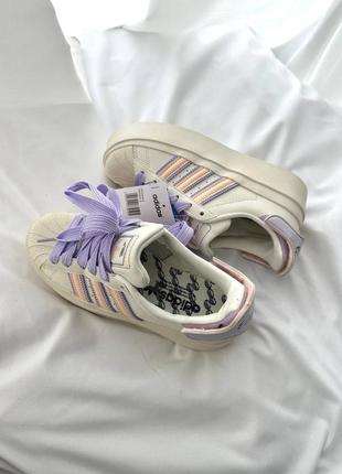 👟 кросівки       adidas superstar bonega “purple macaroon”  / наложка bs👟4 фото