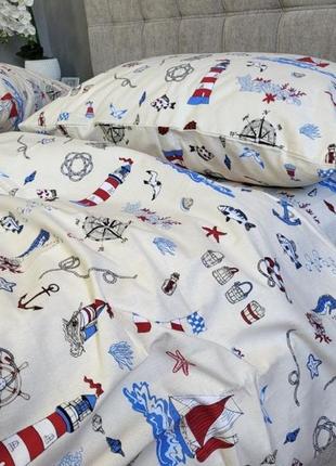 Комплект постельного белья мореходник, turkish flannel
