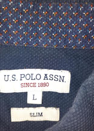 Мужская синяя рубашка u.s.polo assn9 фото