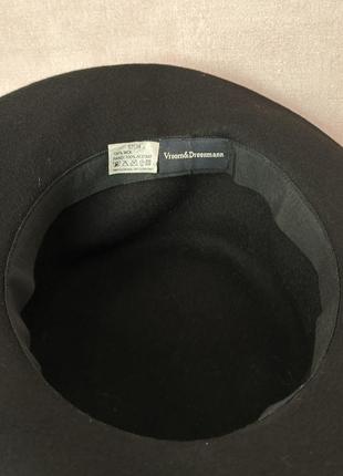 Классная, черная,фетровая шляпа4 фото