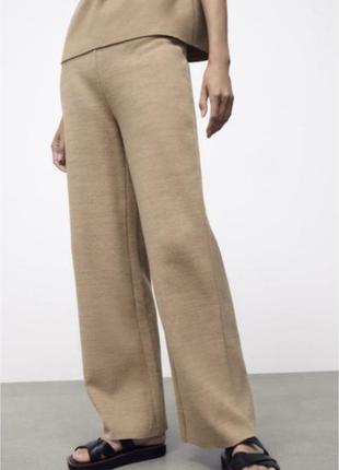 В’язані теплі штани клеш zara