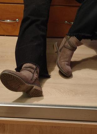Бежевые ботинки / замшевые ботинки / осенние ботинки винтажные винтаж3 фото