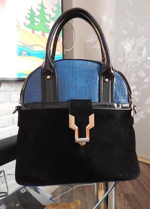 Сумка женская: замша + кожа