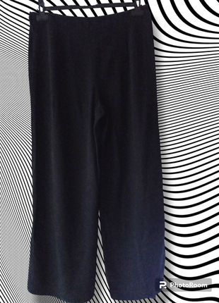 Женские брюки брюки брюки прямого кроя палаццо широкие натуральные вискоза ацетат классические базовые актуальные модные тренд черного цвета новые2 фото