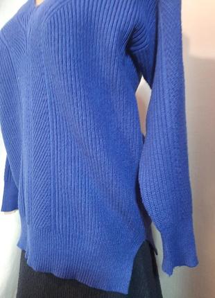 Классический женский синий свитер3 фото