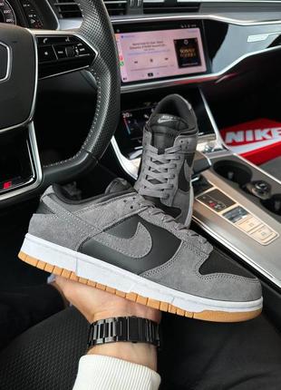 Мужские кроссовки nike sb dunk low dark grey black