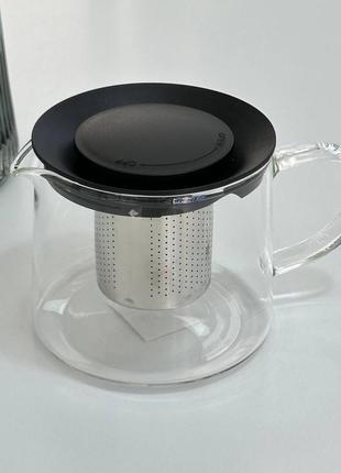 Стеклянный чайник заварник вещьи 6001 фото