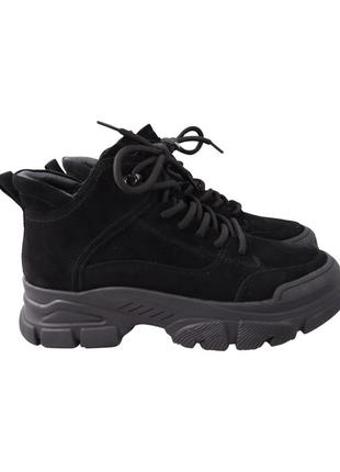 Ботинки женские melanda черные натуральная замша, 40