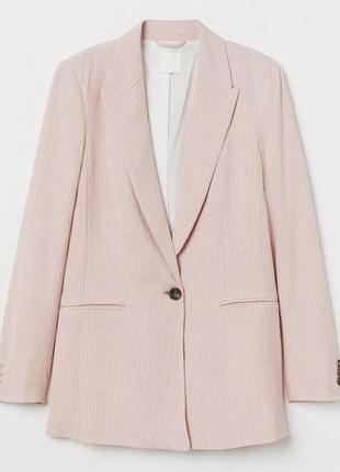 Фактурний піджак, жакет у смужку h&m, р.36 (s-m)