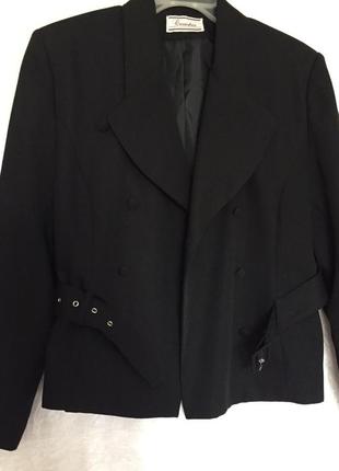 Cassiope'e качественный черный трендовый пиджак жакет блейзер французского бренда