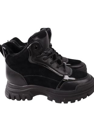 Черевики жіночі berisstini чорні натуральна замша, 41