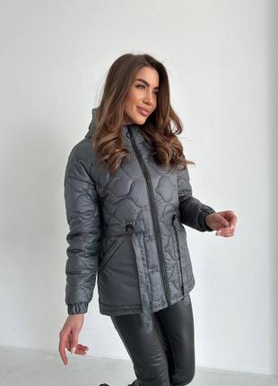 Женская стеганая куртка с капюшоном s,m,l,xl,xxl,xxl