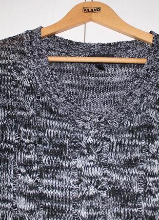 Комфортное вязаное платье-свитер, меланж5 фото