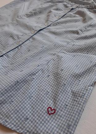 Летняя блуза, рубашка в клетку из био-хлопка от tchibo3 фото