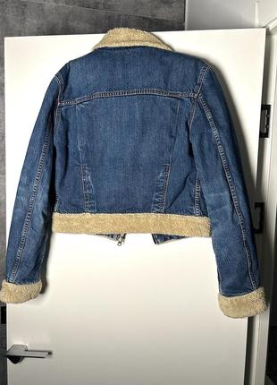 Винтажная женская джинсовая куртка-шерпа levi's | levis vintage3 фото